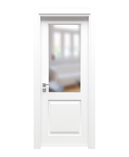 BY-4033B  Porte intérieure laqué  Vitrée